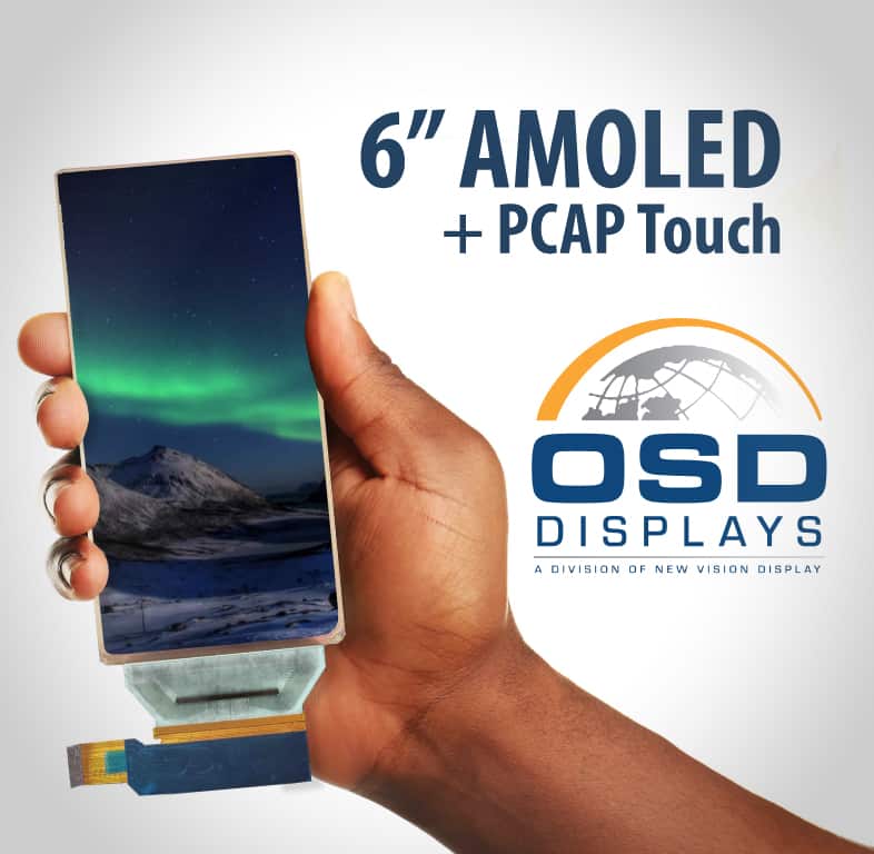 OSD Displays 6" AMOLED with PCAP Touch Module