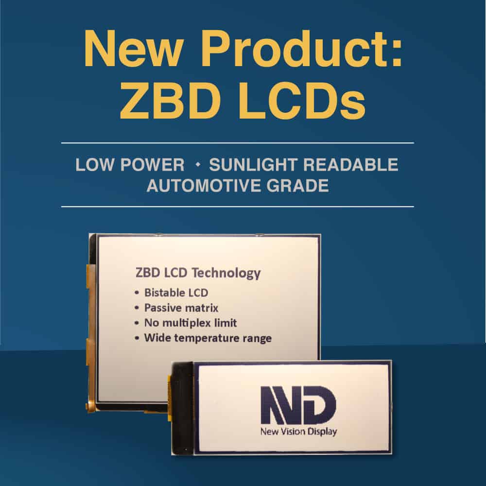 New Vision Display acquires ZBD LCD technology and Malvern, UK facility