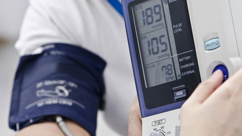 Blood pressure monitor segment display