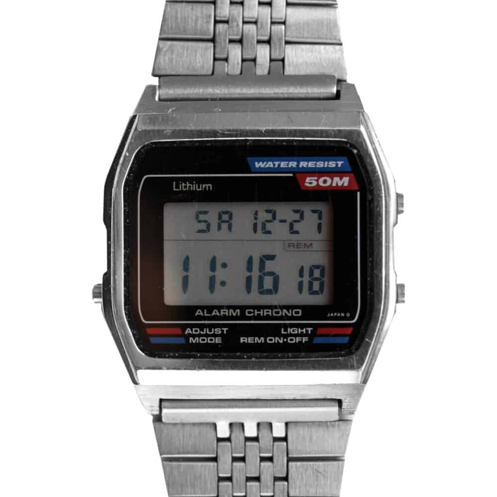 old casio watch with TN display