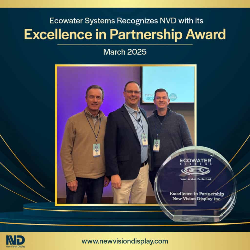 Ecowater Systems recognizes NVD with its Excellence in Partnership Award